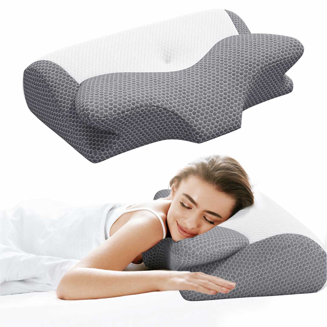 Ergonomic cervical pillow for side sleeping comfort