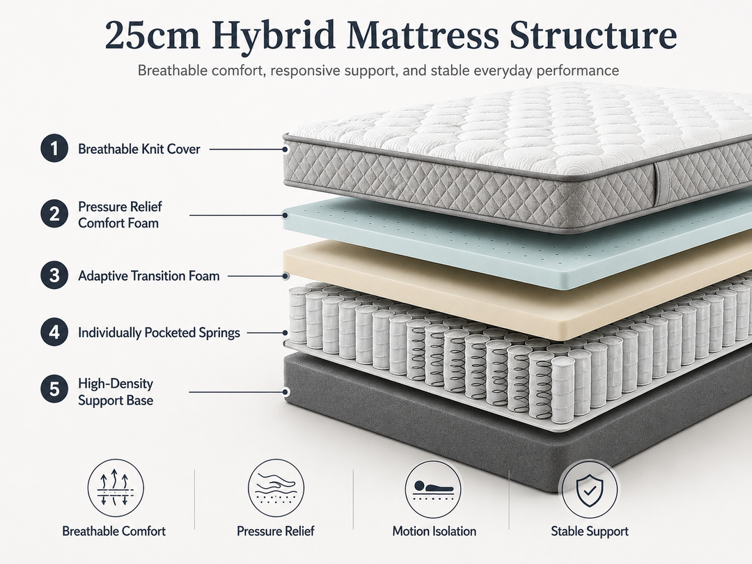 Matoresu EssentialRest 25cm Hybridmatratze | Komfort zum Alltagspreis