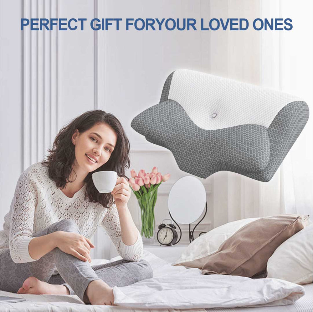 Orthopedic pillow gift for loved ones in cozy bedroom