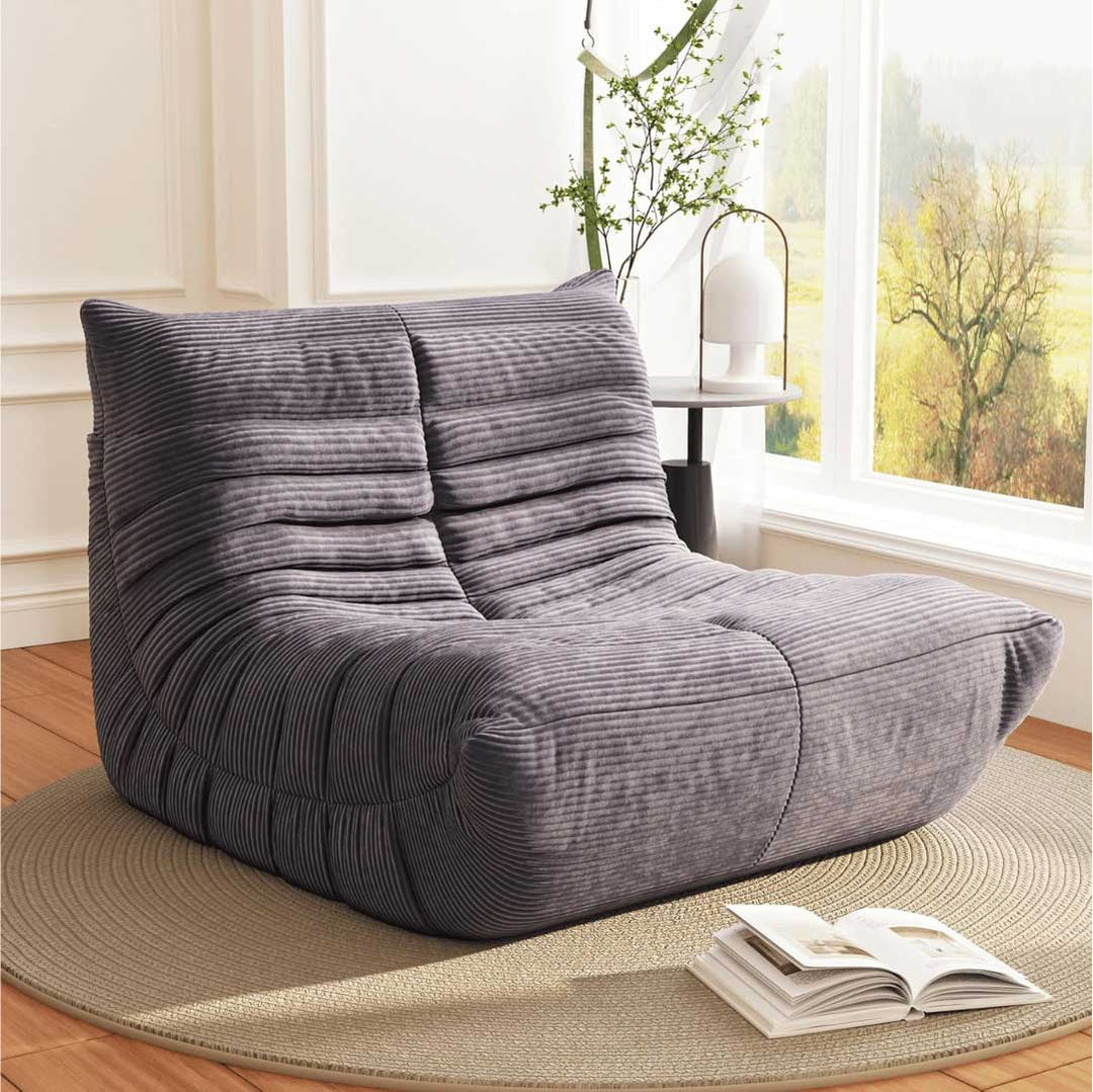 Matoresu CloudLounge floor chair in dark gray corduroy fabric