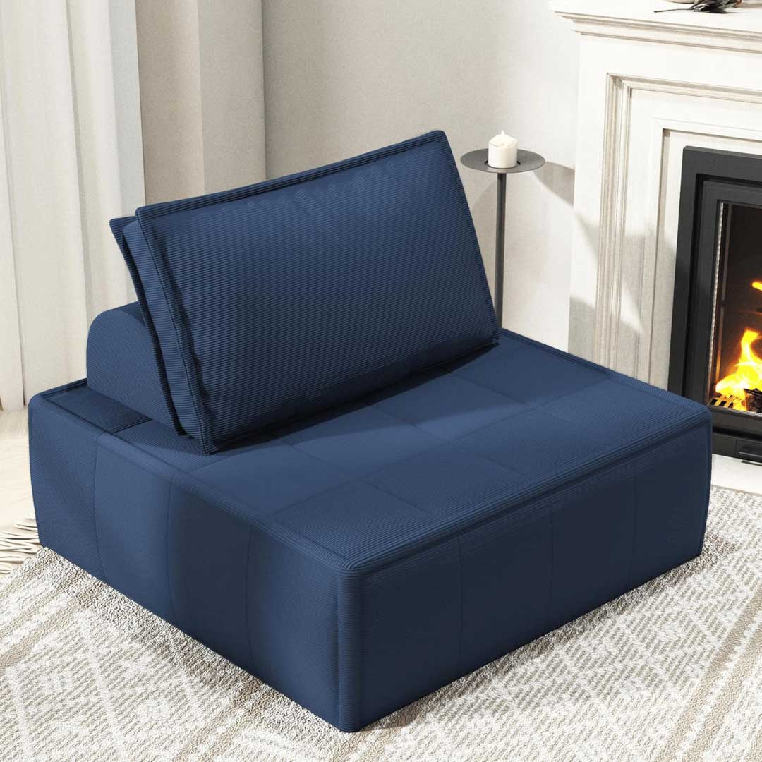 Matoresu TofuFlex Modular Armless Chair – Corduroy Floor Sofa Seat