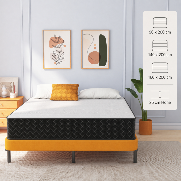 Matoresu BalanceSleep Größen 90x200, 140x200 und 160x200 cm bei 25 cm Höhe